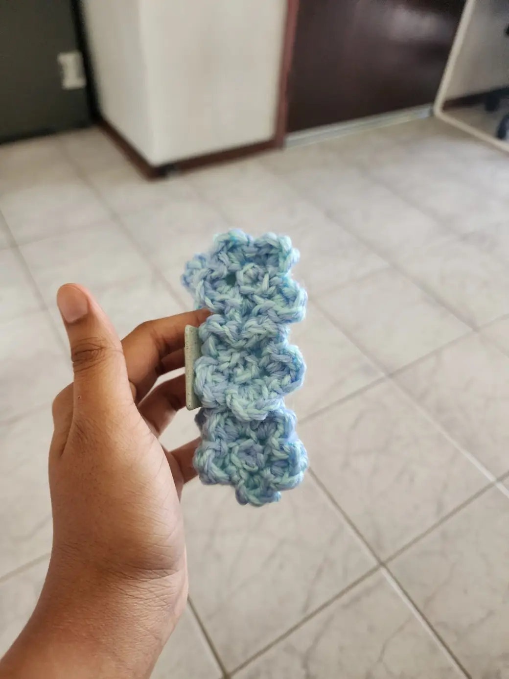 Crochet Flower Claw Clip